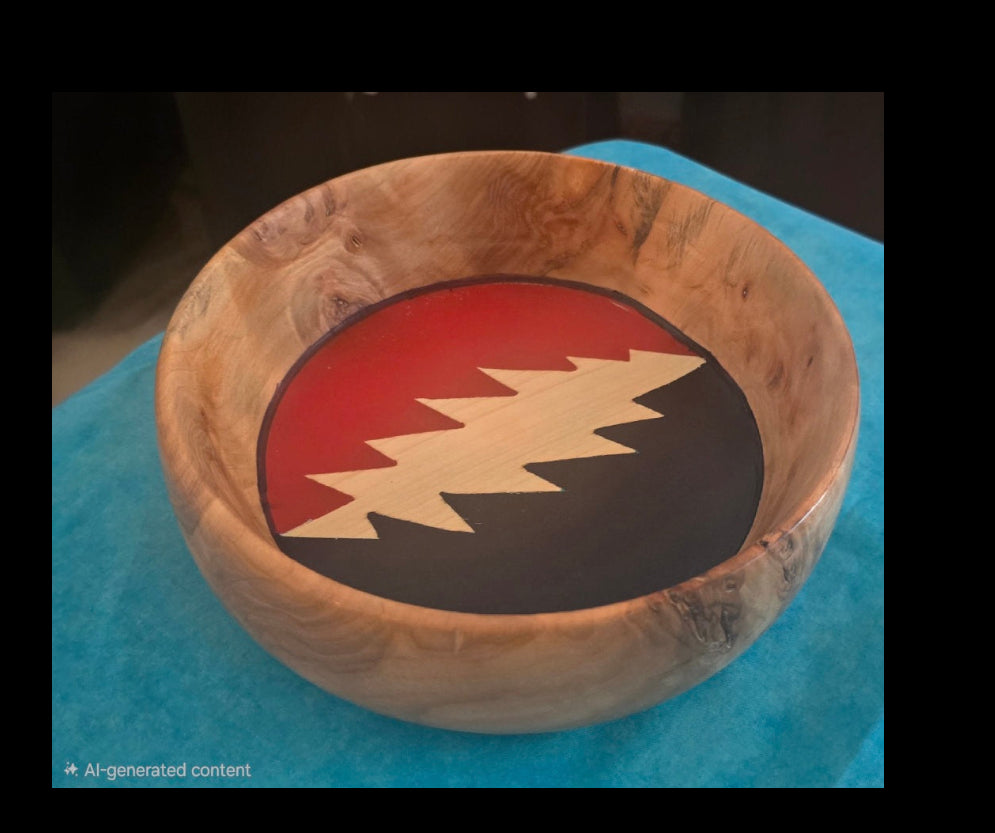GD lighting bolt maple burl bowl