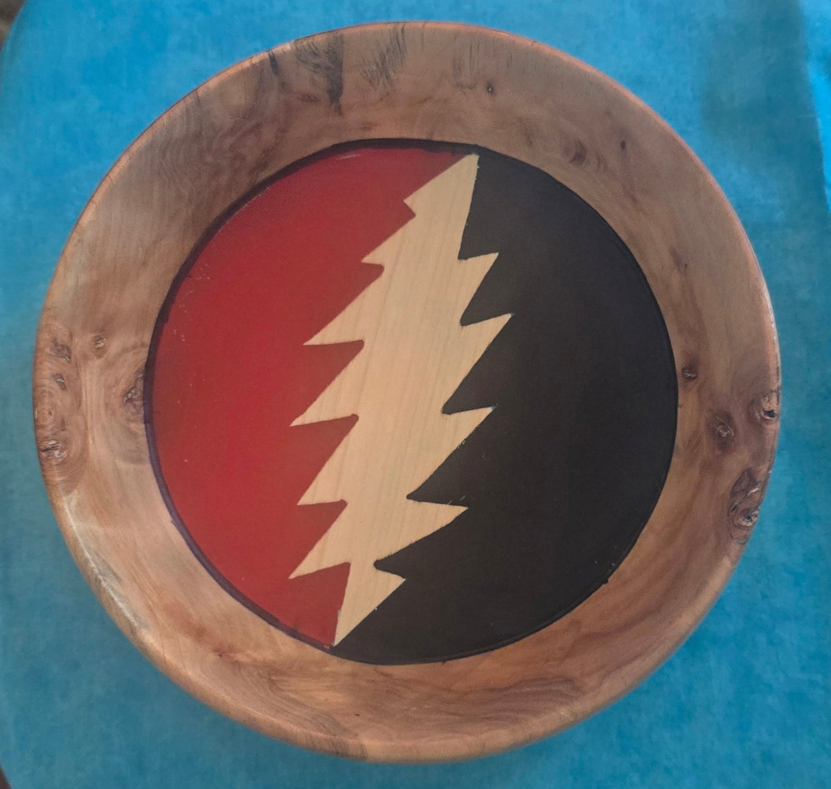 GD lighting bolt maple burl bowl